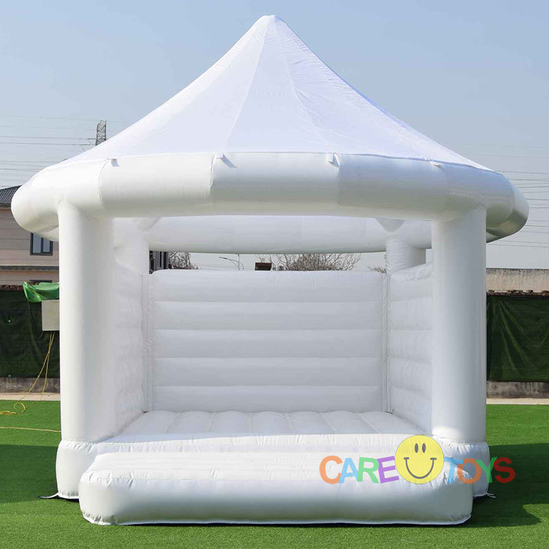 White Bouncy Castle with Roof