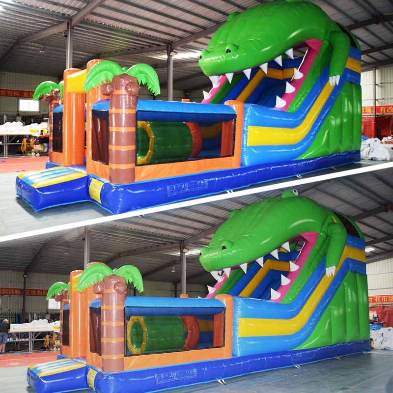 Giant Crocodile mouth inflatable slide