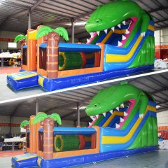 Giant Crocodile mouth inflatable slide