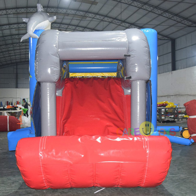 Shark bouncer with slide