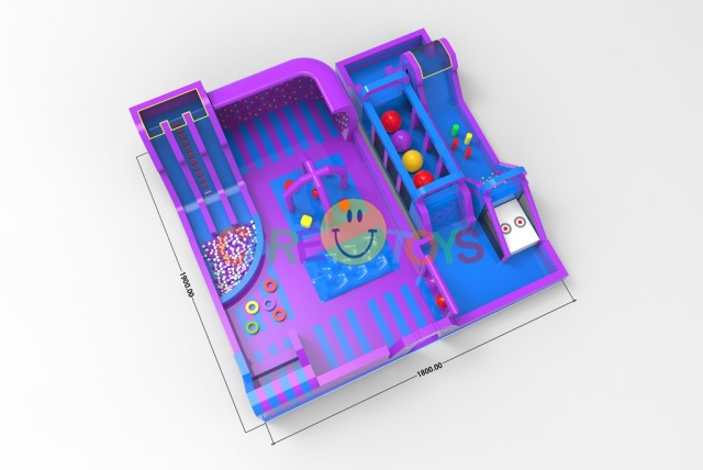 new design 19x18m inflatable park