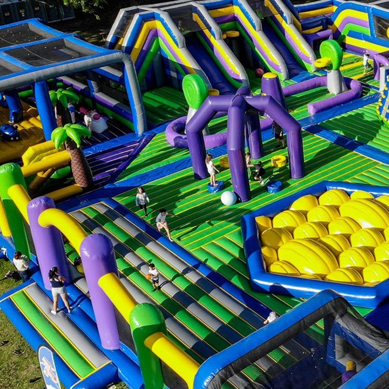 35x25m outdoor bounce game world inflatable park