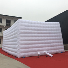 White inflatable cube tent