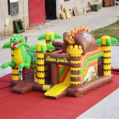 Dinosaur bouncy castle with slide