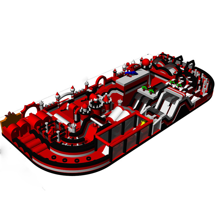 custom red/black indoor inflatable theme park
