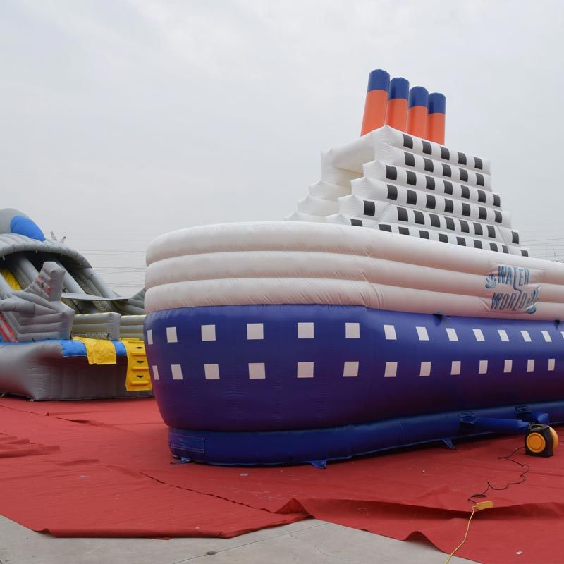 Giant 3D Ship Plane Inflatable pool water park