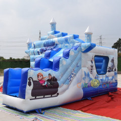 Frozen bouncy castle with slide