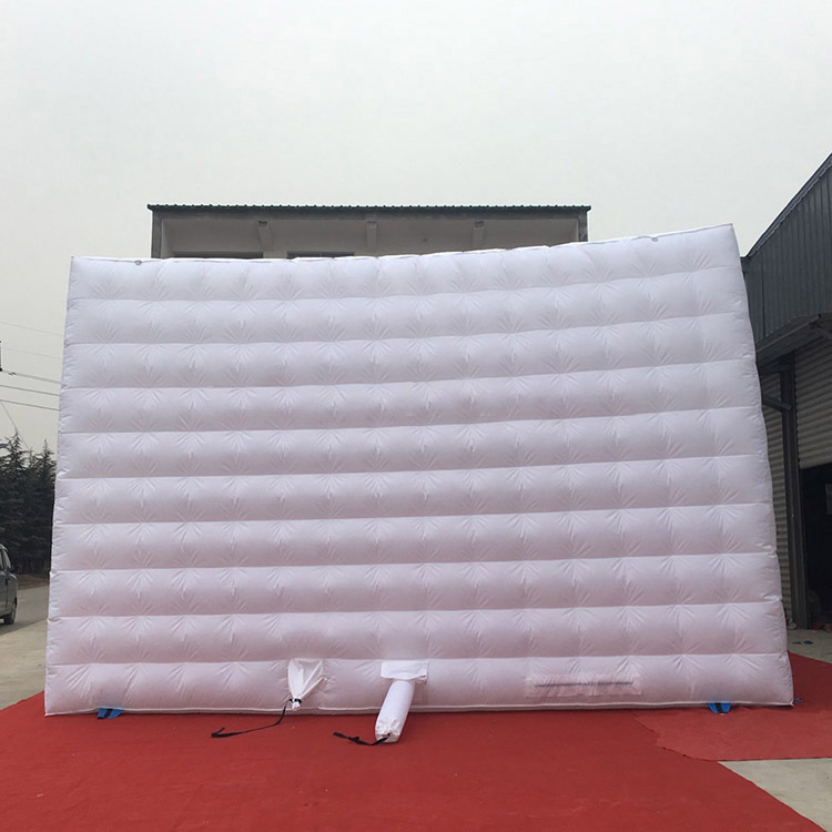 White inflatable cube tent