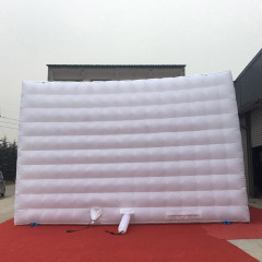 White inflatable cube tent