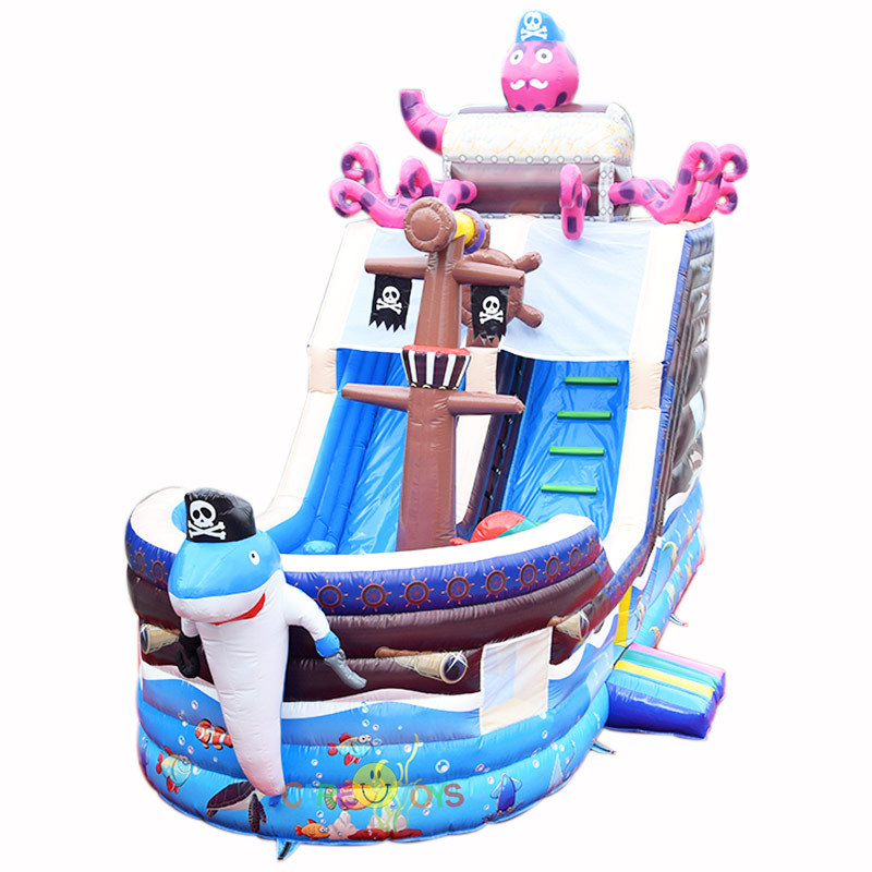 Octopus pirateship inflatable slide