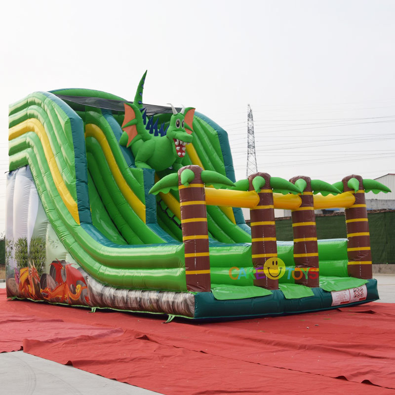 dual lane dragon inflatable slide