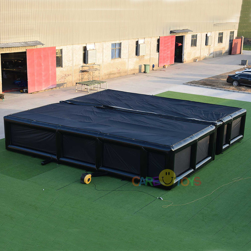 Black inflatable maze for hunted house