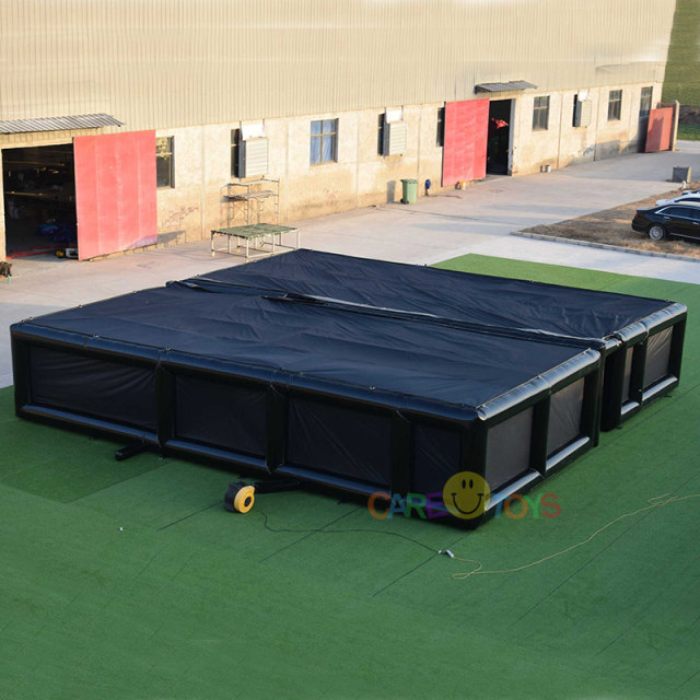 Black inflatable maze for hunted house