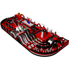 custom red/black indoor inflatable theme park