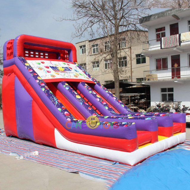 celebrate balloon double lane inflatable slide