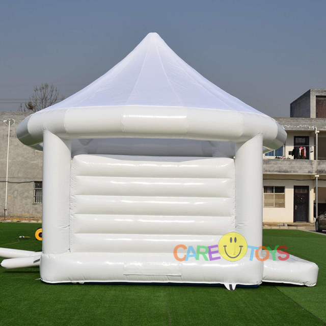 White Bouncy Castle with Roof