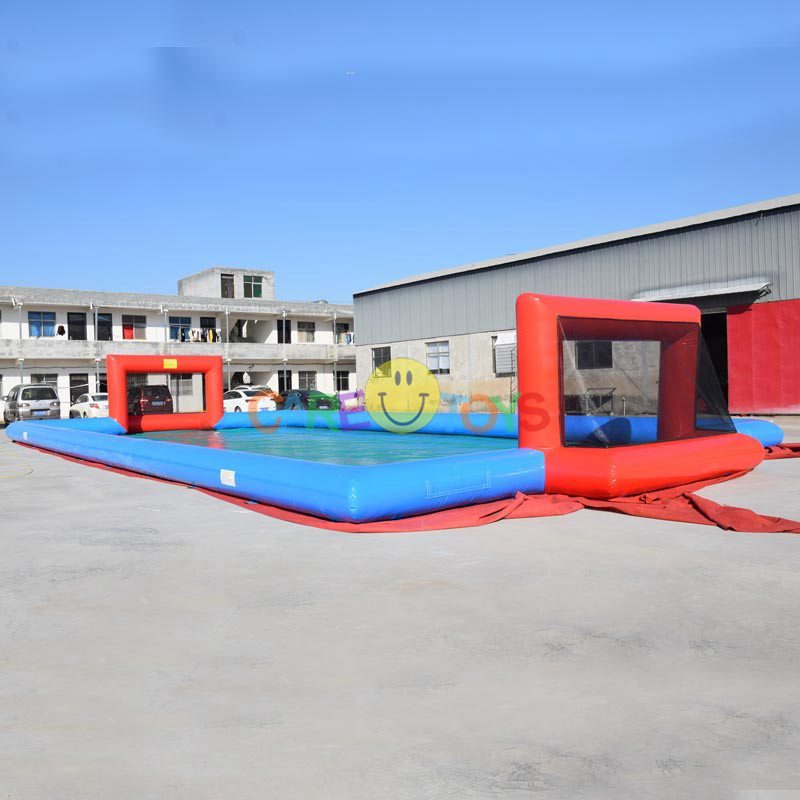 Air-tight inflatable water football field soap soccer pitch