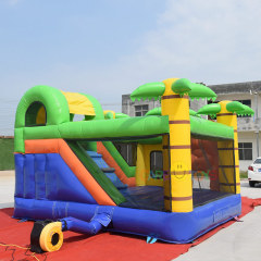 Forest Tiger bouncy castle with slide