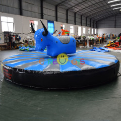 Pull down inflatable riding bull