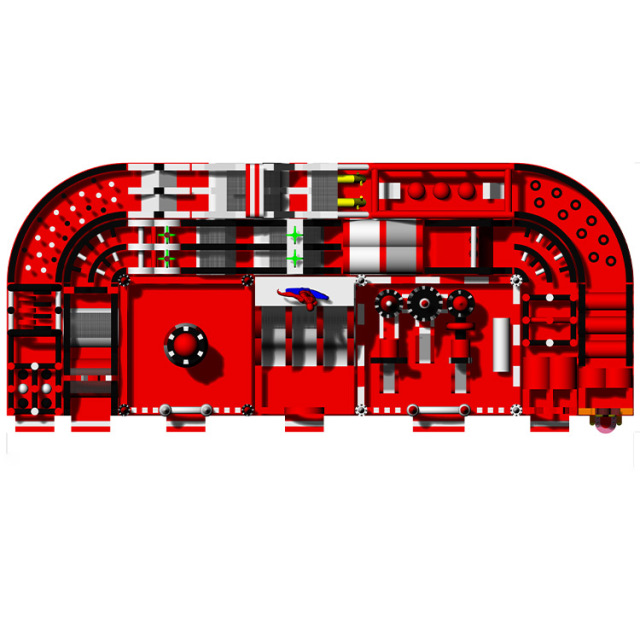 custom red/black indoor inflatable theme park