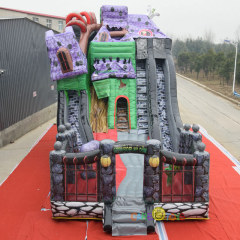 spooky mansion halloween hunted house giant adult inflatable slide
