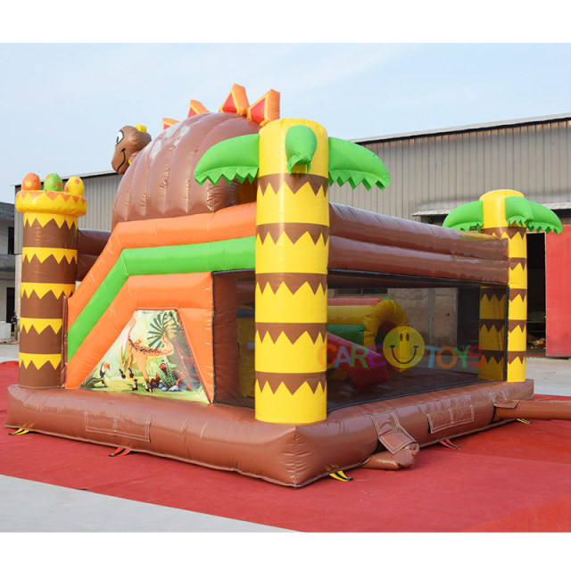 Dinosaur bouncy castle with slide