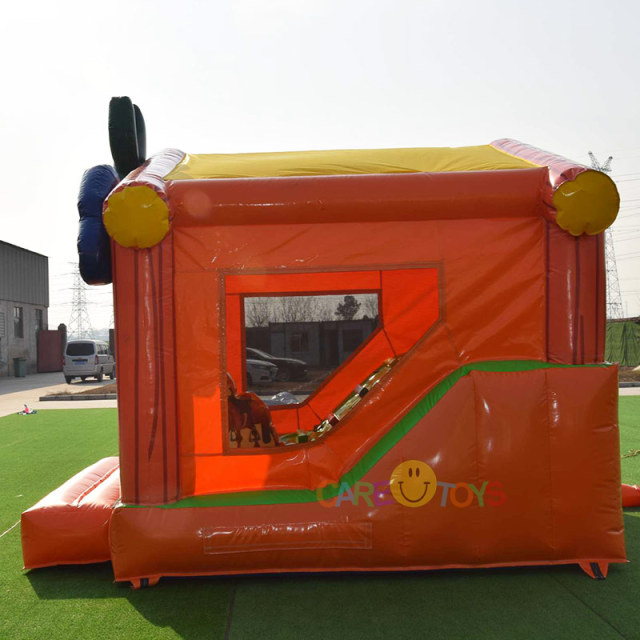 Western Cabin bounce house with slide