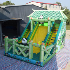Panda Bamboo House Inflatable slide