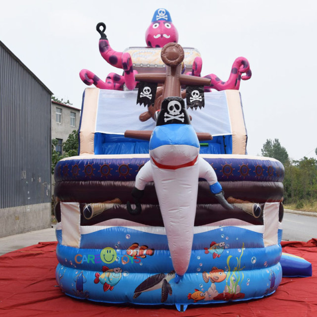 Octopus pirateship inflatable slide