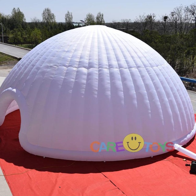 White Inflatable air dome tent