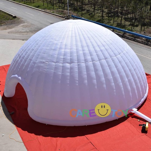 White Inflatable air dome tent
