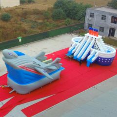 Giant 3D Ship Plane Inflatable pool water park