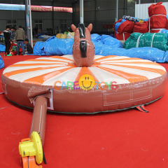 Inflatable pull riding donkey