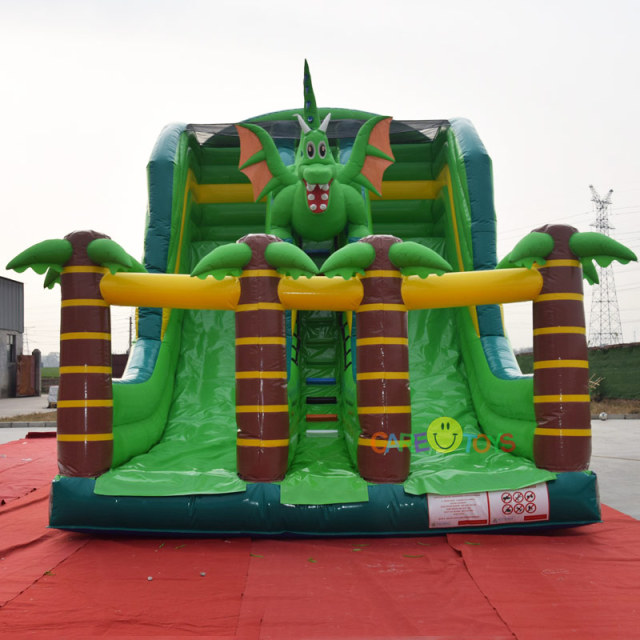 dual lane dragon inflatable slide