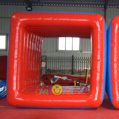 Inflatable human flip it game