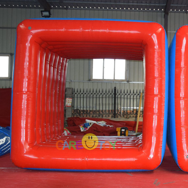 Inflatable human flip it game