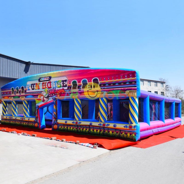 Carnival fun house inflatable maze