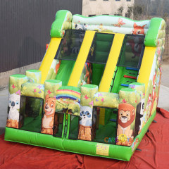 Jungle animal zoo inflatable slide