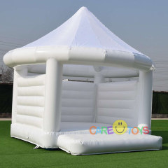 White Bouncy Castle with Roof