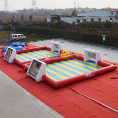 inflatable soap football pitch