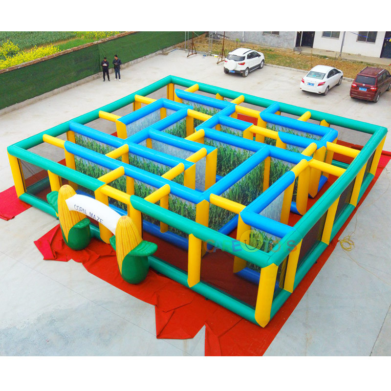 Giant inflatable corn maze