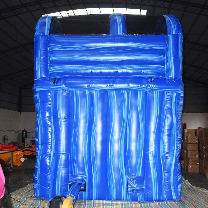 custom blue marble indoor inflatable slide