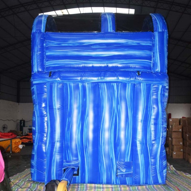 custom blue marble indoor inflatable slide