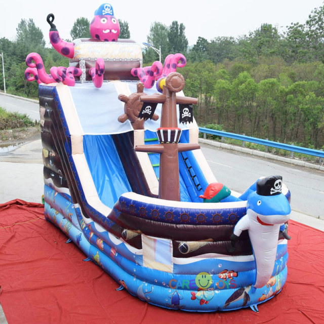 Octopus pirateship inflatable slide