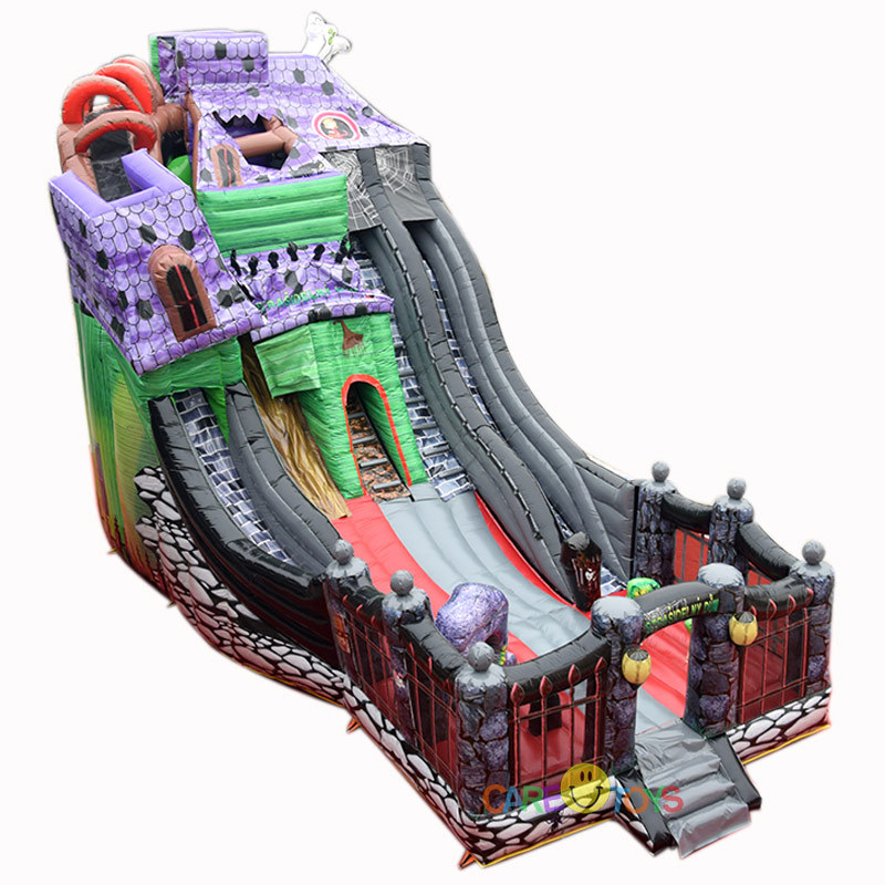 spooky mansion halloween hunted house giant adult inflatable slide