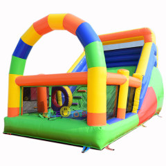Rainbow arch inflatable slide