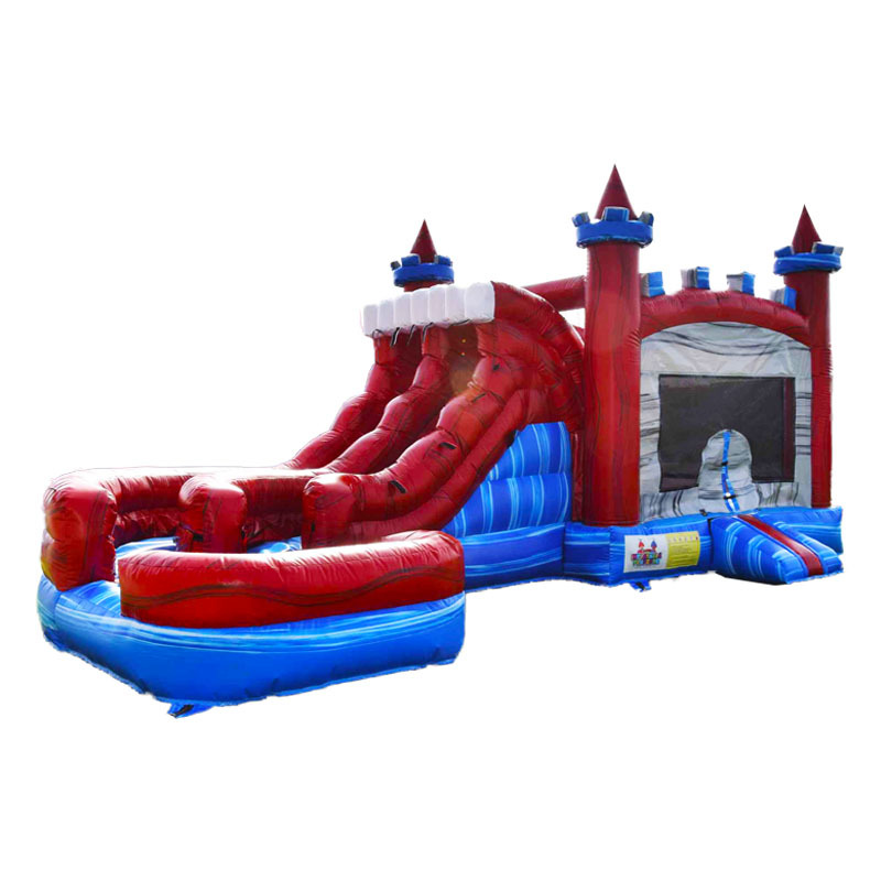 Marble castle bounce house with slide