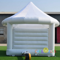 White Bouncy Castle with Roof