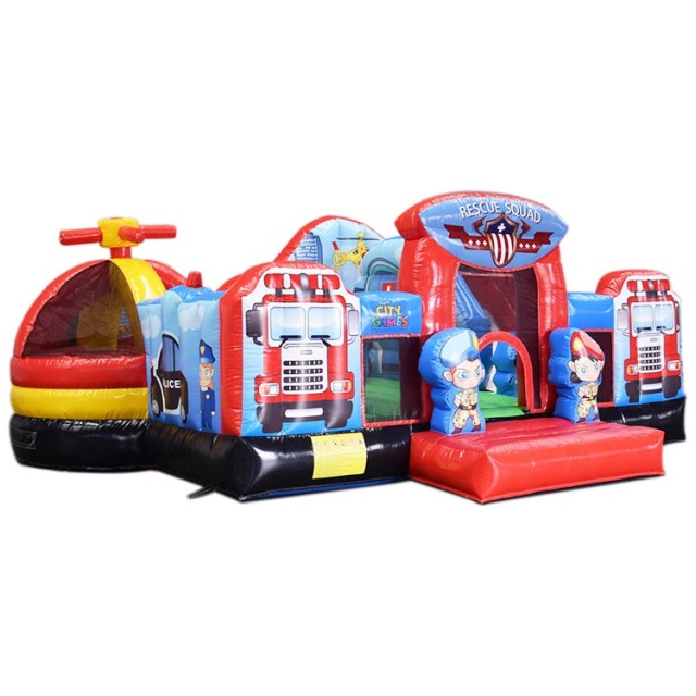 Fire Rescue Squad Station Inflatable Toddler's Town
