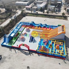 50x40m world's biggest outdoor inflatable theme park